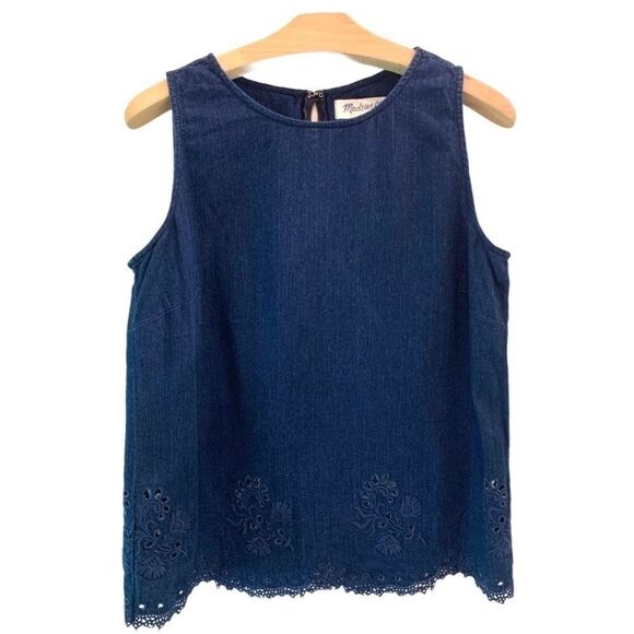 Madewell Tops - Madewell Iris Lace Denim Tank Top